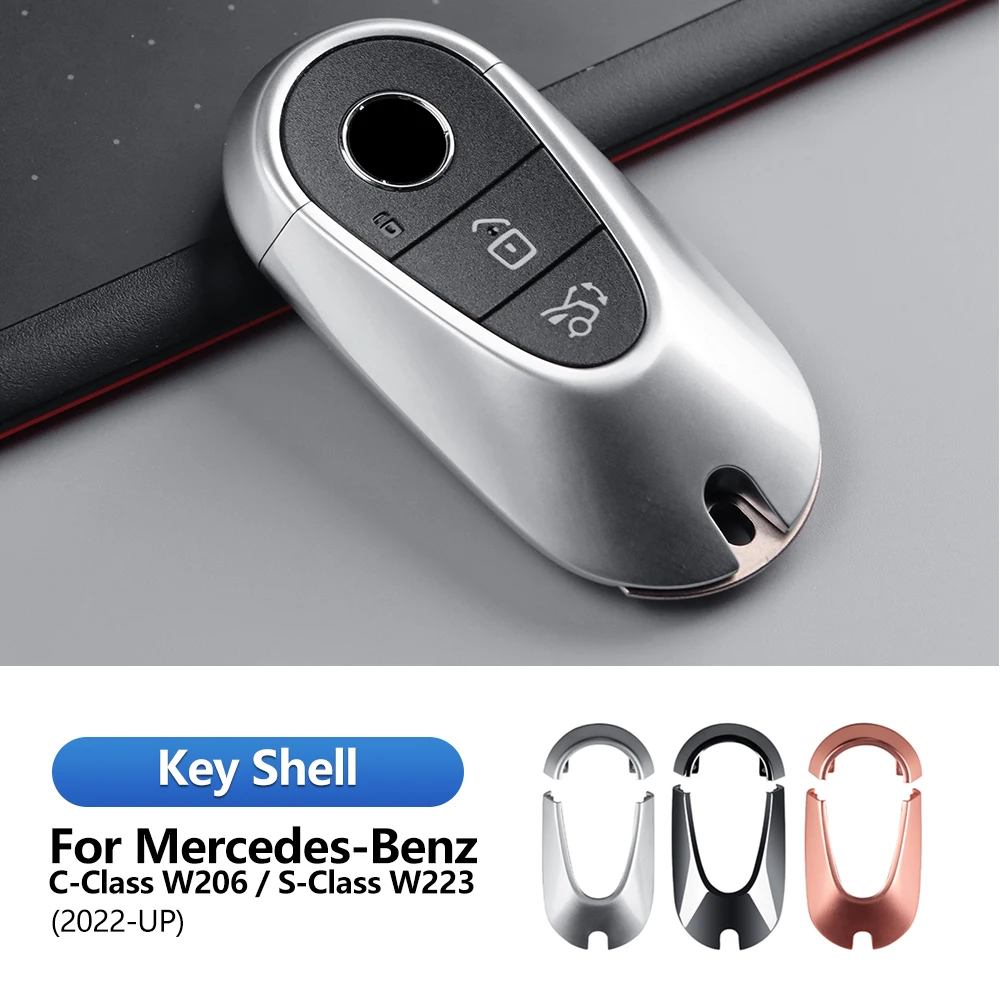 

Чехол для ключей Mercedes-Benz W206 W223 C S-Class, алюминиевый металлический корпус для брелока, защитный чехол для пульта ДУ, 2022-н.в., премиум-подарок