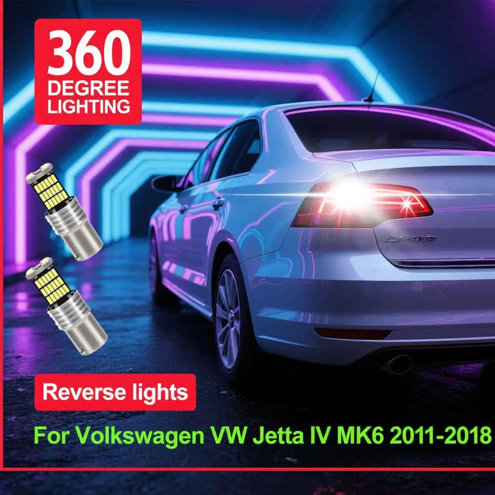 

2 шт. светодиодные лампы заднего хода P21W BA15S 1156 Canbus для Volkswagen VW Jetta IV MK6 2011 2012 2013 2014 2015 2016 2017 2018