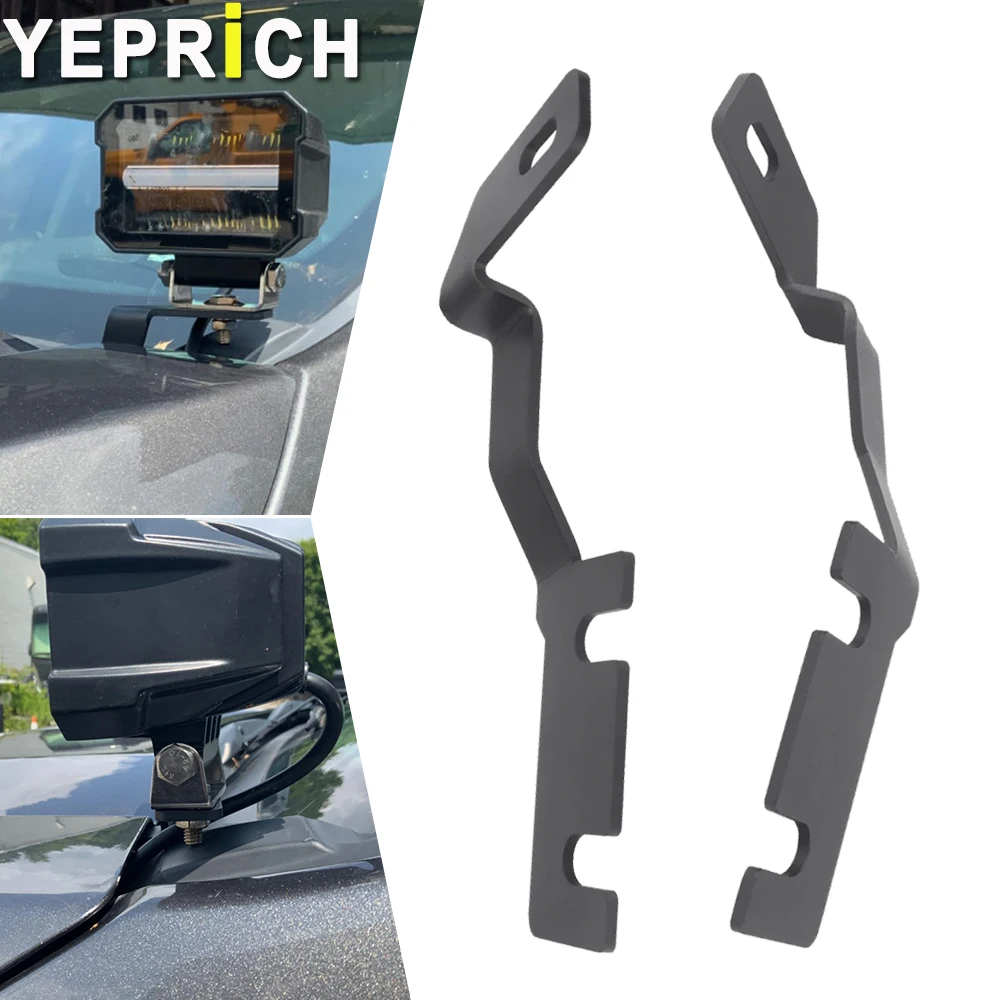 Bracket Kit for Ford Ranger 2019-2022 A-pillar Led Ditch Light Mounting Holder Work Fog Pods Driving Lighting Mount Brackets