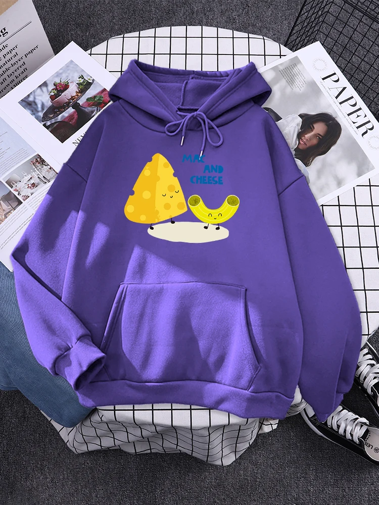 Cartoon Friendly Mac And Cheese Womens Clothes Loose Fashion Hoody Simplicity Casual Sweatshirt Female Fleece Autumn Hoodies