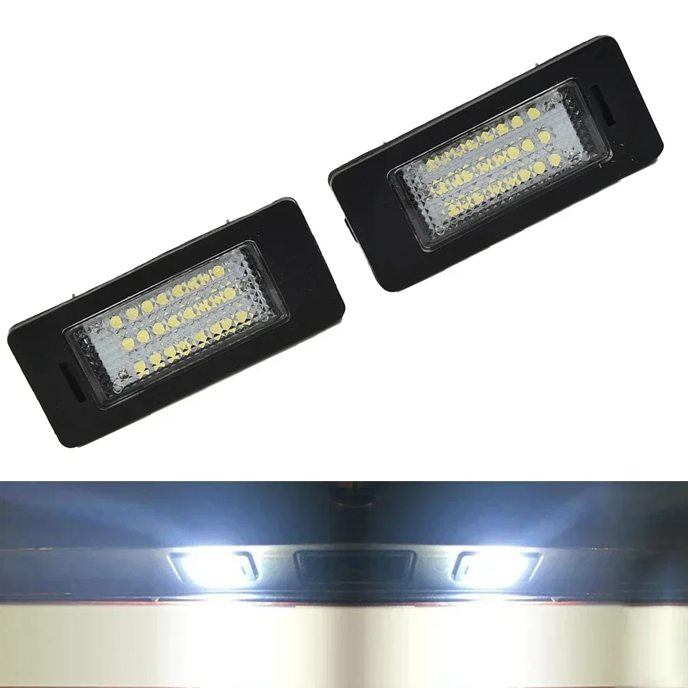 2Pcs License Plate Light Error Free Led For BMW E90 E92 E39 E60 E61 M5 E70 Error-free LED License Plate Bulbs 6500K 250LM