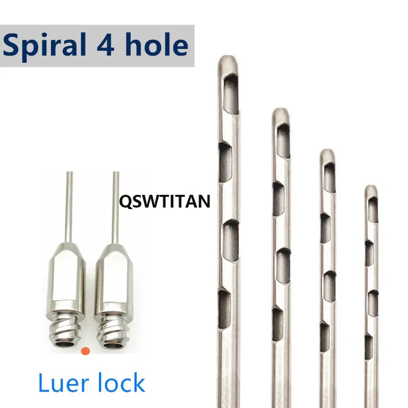 Spiral Four Holes Liposuction Cannula Fat Transfer Needle Fat Harvesting Cannula for Stem Cells Beauty Use Liposuction Tool