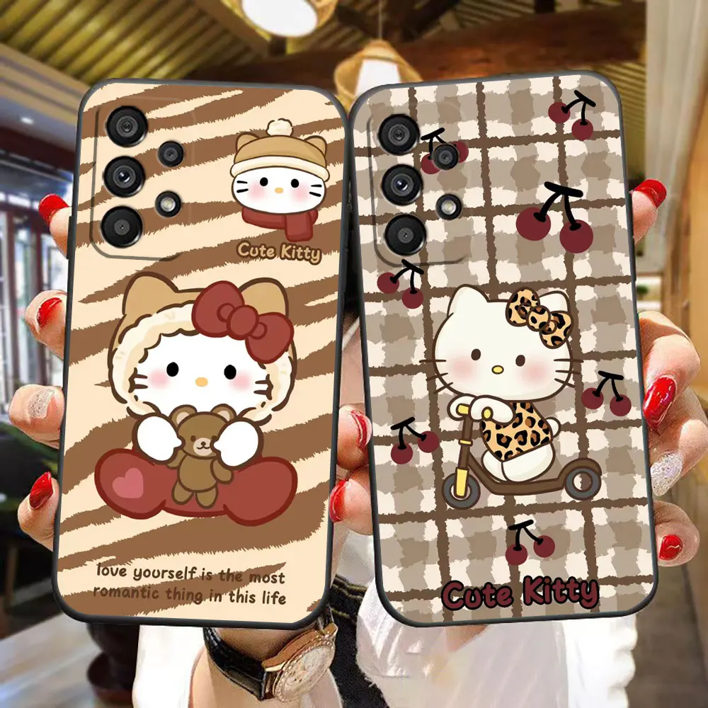 Vintage Cartoon Hello Kitty Phone Case For Samsung Galaxy A80 A72 A71 A70 A55 A54 A53 A52 A50 A42 A35 A34 A33 A32 A23 A21S Case