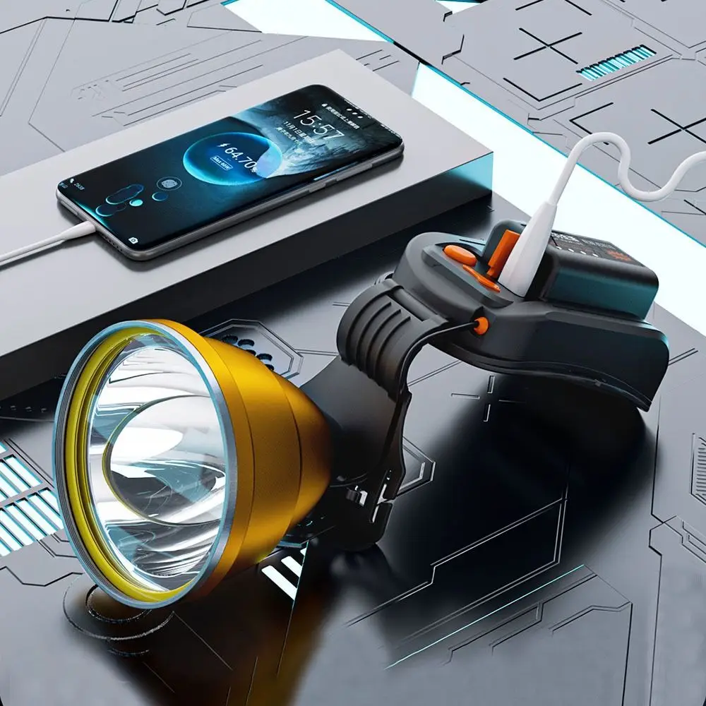 Durable 90 Degree Rotatable Led Headlamp Head-mounted Powerful Camping Light Super Bright Waterproof Emergency Headlight Fishing