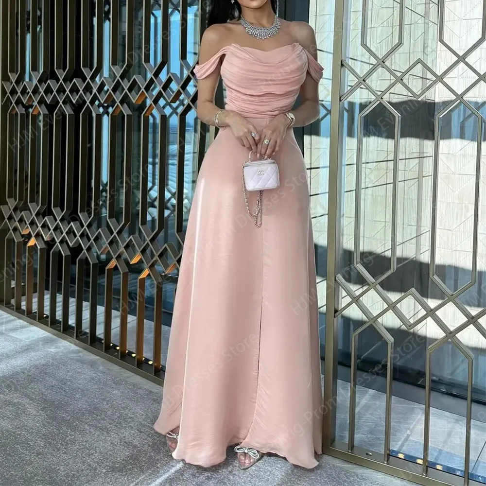 Elegant Long Evening Dresses for Women Off the Shoulder Floor-Length A-Line Special Events Prom Party Dress Wedding Maxi 2024