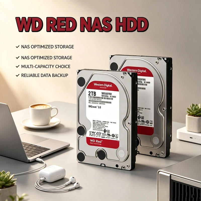WD Red 3.5" SATA 6Gb/s NAS Internal HDD, 2/3/4/6TB,5400RPM,64MB Cache, Stable Storage for NAS Server Desktop Data Backup