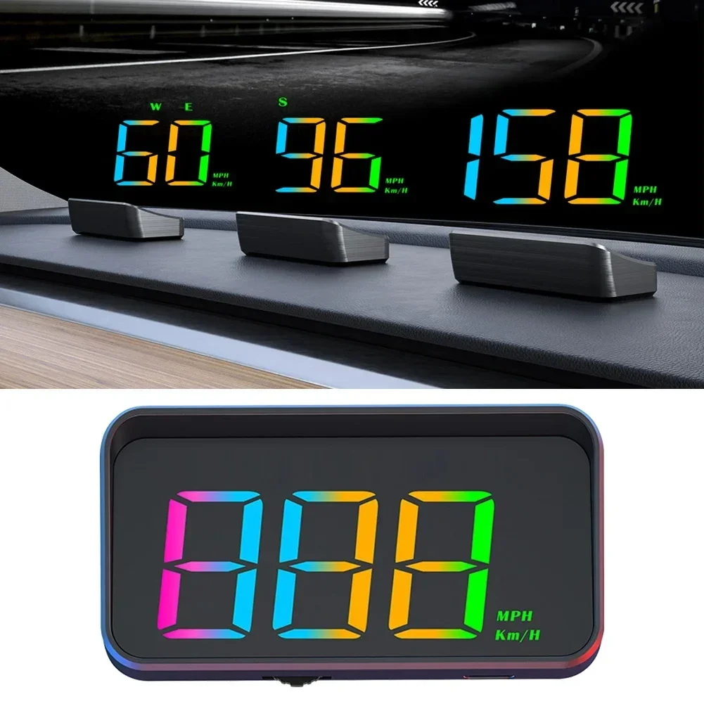 디지털 속도 계량기 자동차 헤드업 디스플레이, ABS 및 PC 소재 내장 GPS 칩, 컴팩트 크기 직접 설치