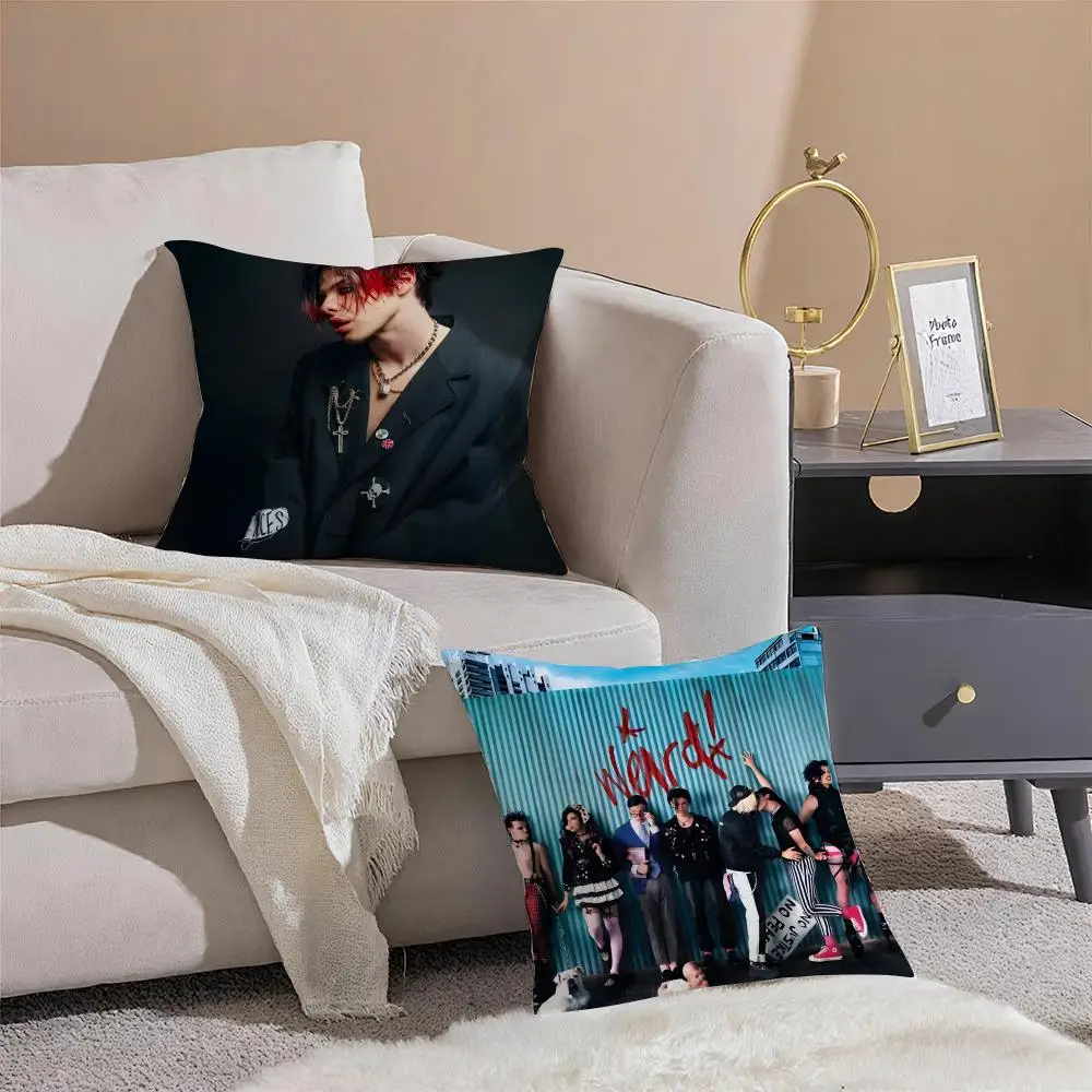 Yungblud Hot Singer Anime Cushion Cover Linen Pillow Case Soft Breathable Protective Couch Room Decoration