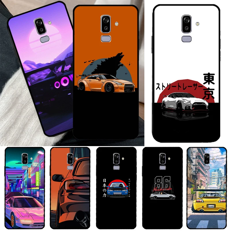 JDM Tokyo Drift Sports Car Phone Case For Samsung Galaxy J6 J4 Plus A6 A7 A8 A9 J8 2018 A3 A5 J1 2016 J3 J7 J5 2017