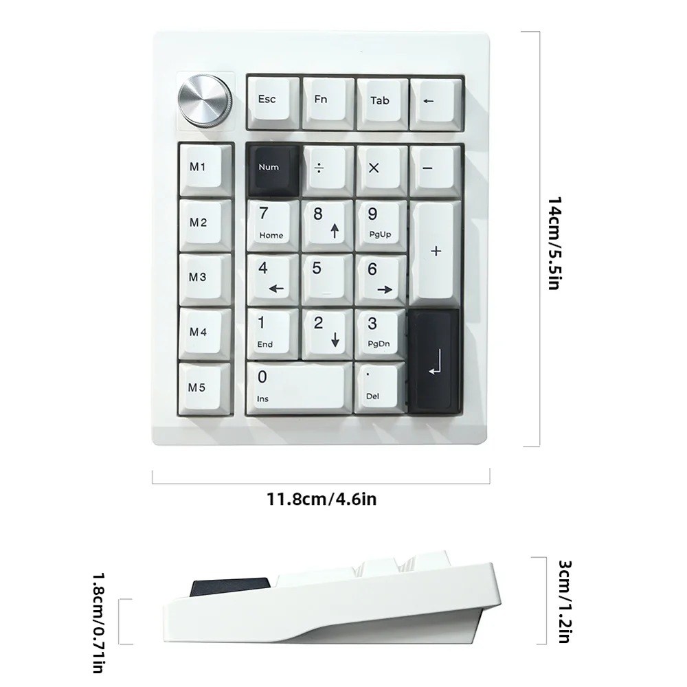 Подставка под номер GMK26 QMK/VIA, совместимая с Bluetooth, 5,0/2,4 ГГц