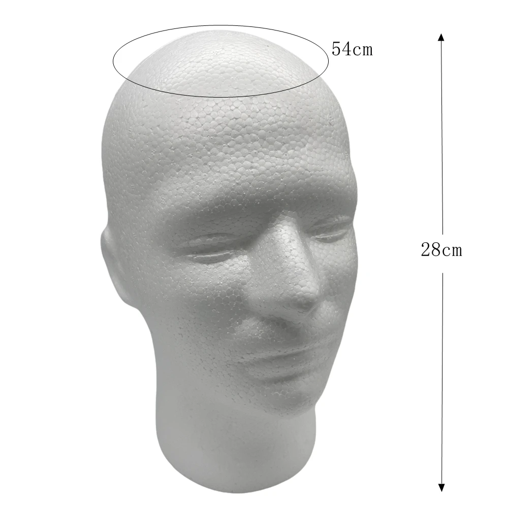 White Foam Wig Stand, 1 Piece