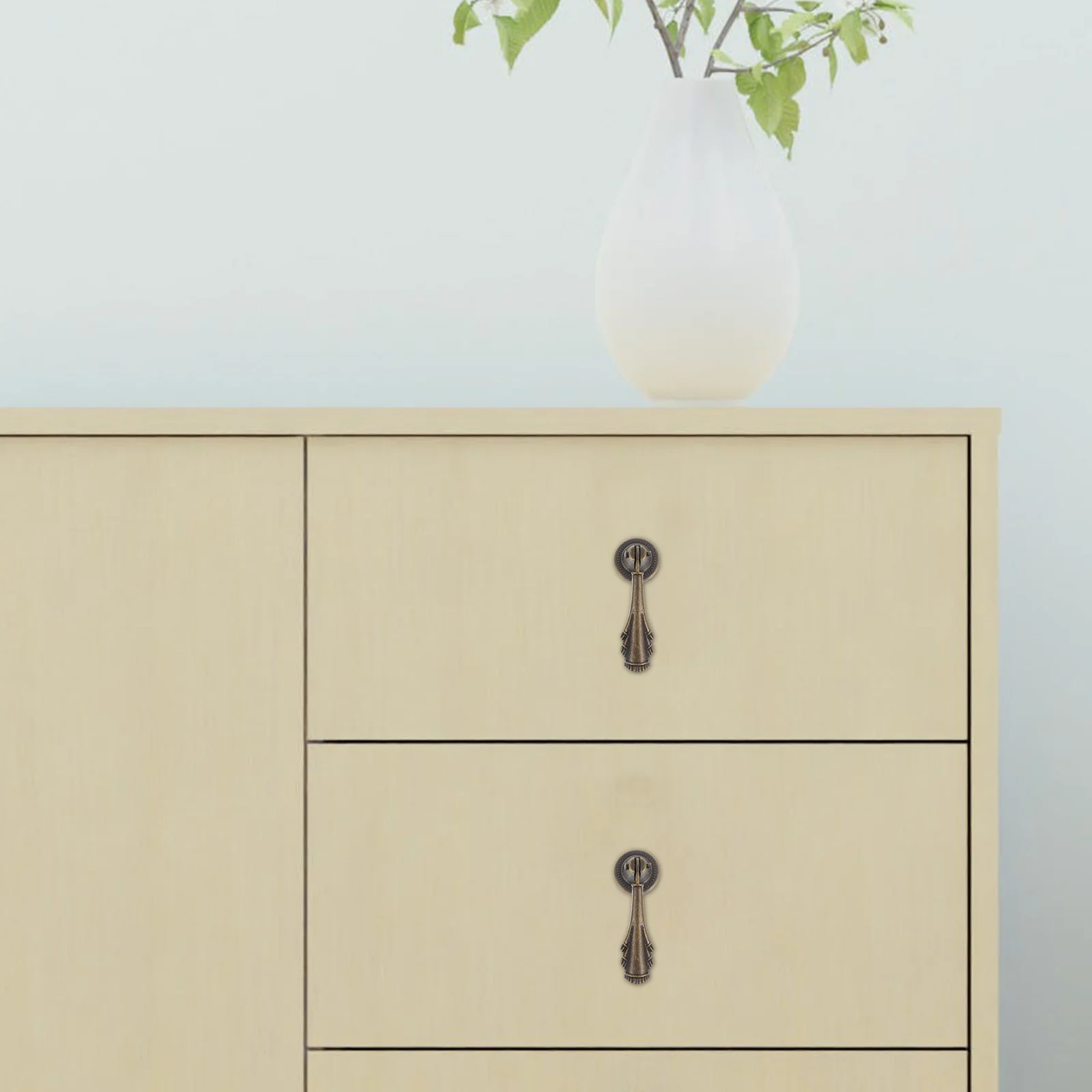 

10pcs Bronze Vintage Drawer Pulls Single Hole Decorative Handles For Cabinet Kitchen Furniture Retro Style Knobs Hardware Metal