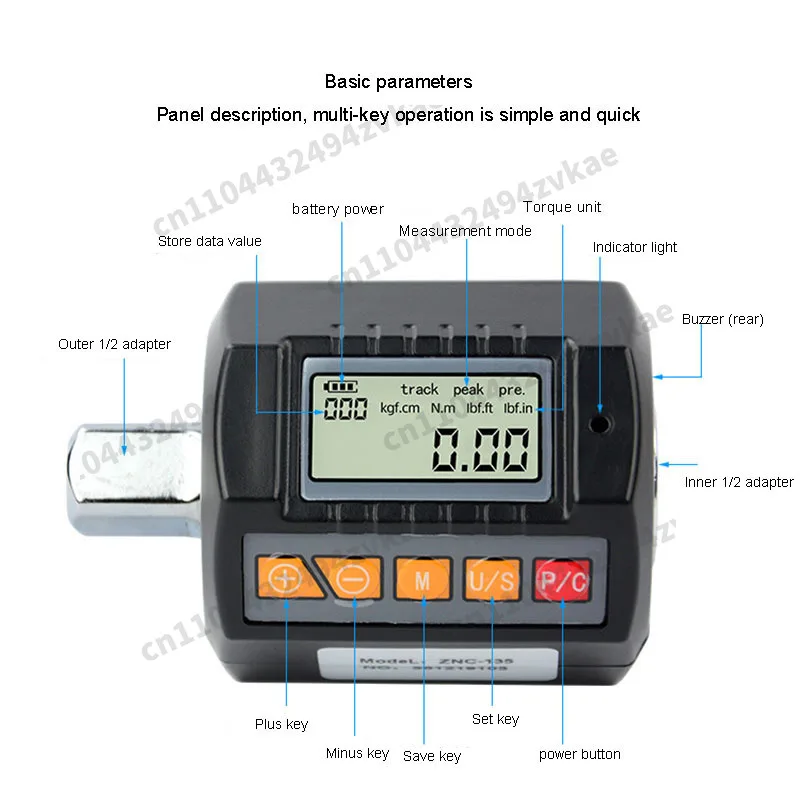 Repair - Accurate Bolt Fastening Tool Electronic DisplayZNC-30 Digital Torque Meter with Ratchet Wrench for Bicycle Tire