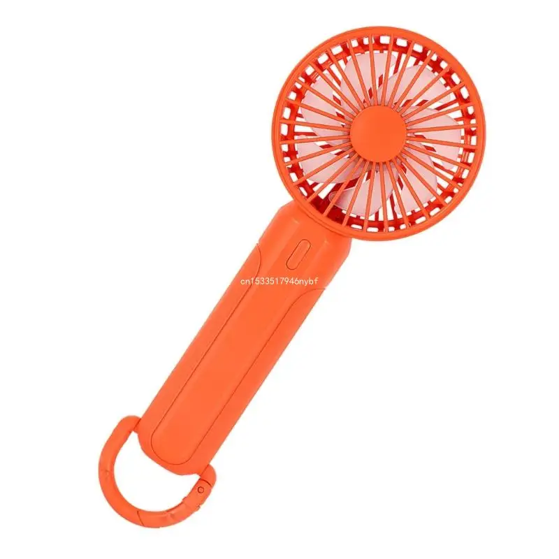 Mini-Handventilator, tragbar, LED-Licht, 3 Gänge, 1200 mAh Akku, USB-Handventilator