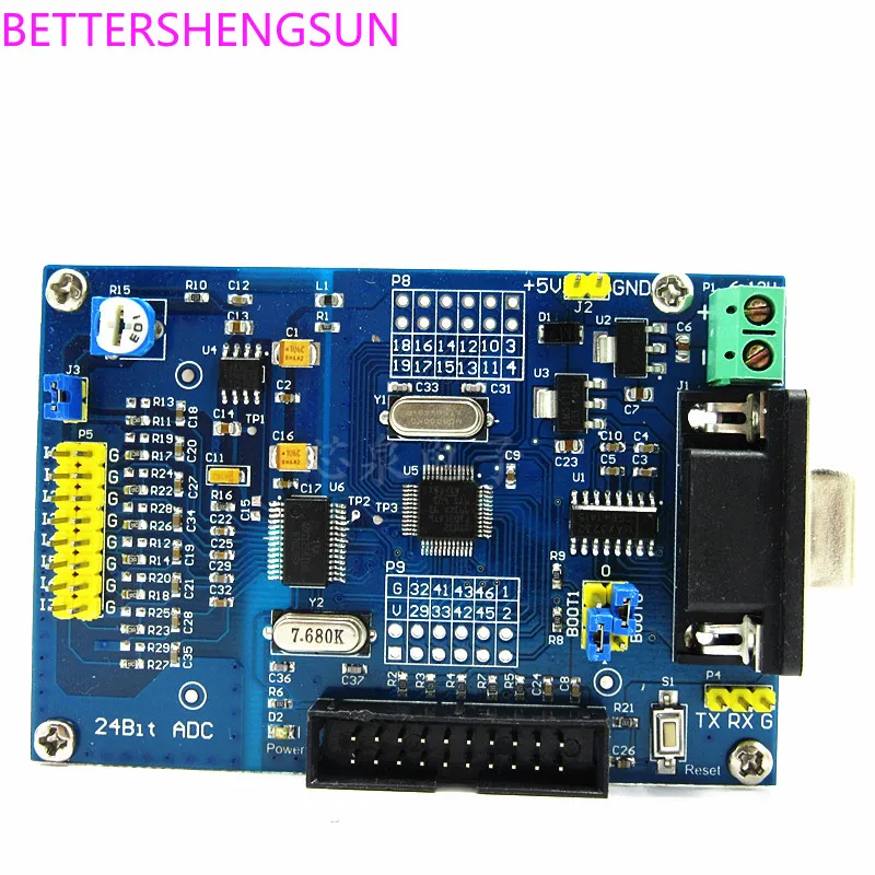 High precision acquisition module ADS1256+STM32F103C8T6 industrial control NEW learning board 24 bit ADC power supply