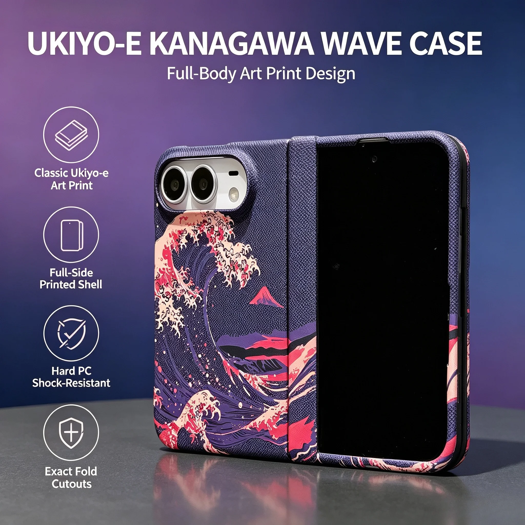 Premium‑Grade Feel Carbon‑Fiber Texture Magnetic Case For iPhone Duo For Magsafe Charge Hinge Full Protection Shockproof Cover