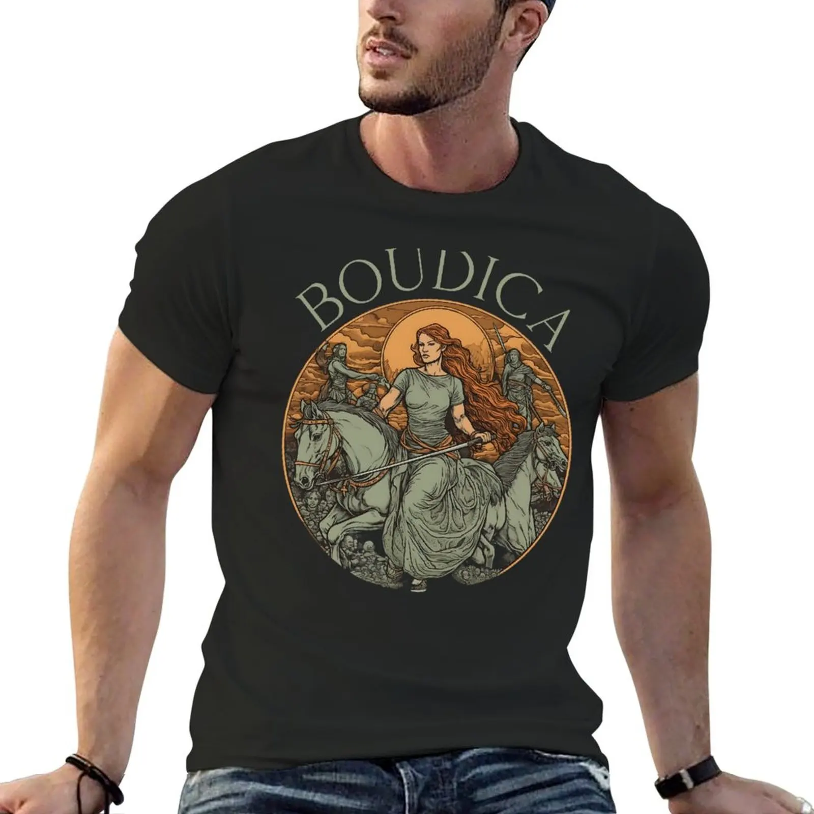 Boudicca Boudica boadicea Warrior Queen Celtic Iceni T-shirt quick-drying tops Men's t-shirts