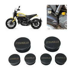 6PCS Motorcycle Frame Hole Cover Caps Plug Decorative Frame Cap Set For Ducati Scrambler 400 800 2014 2015 2016 2017 2018 2019