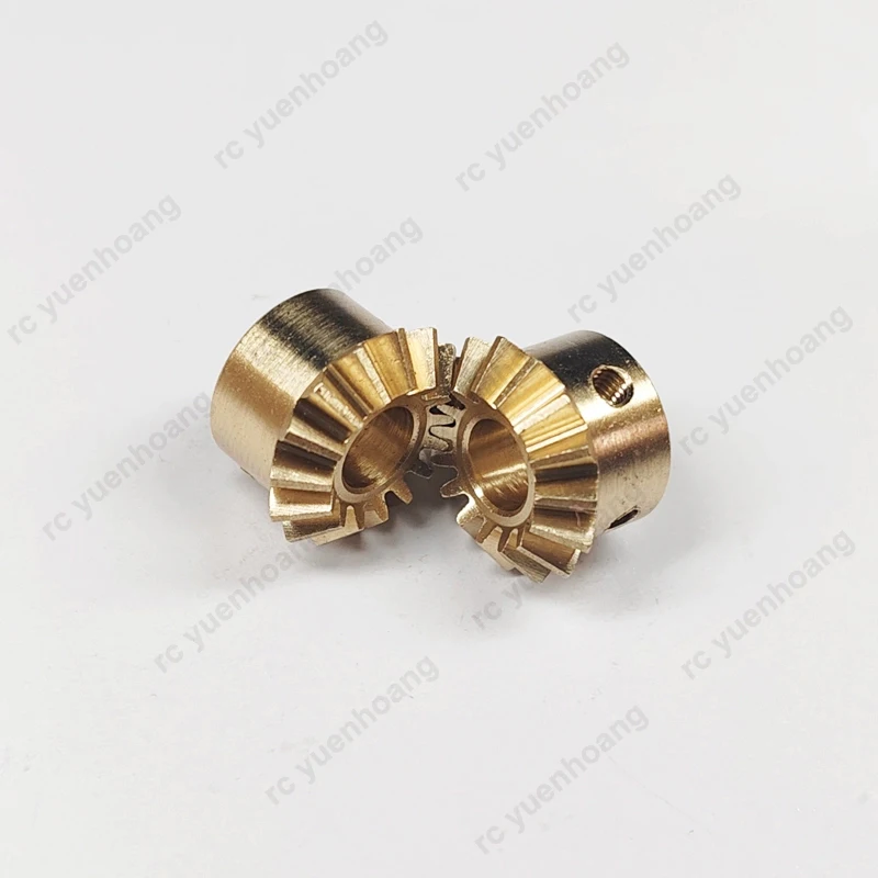 5PCS Modulus 1 Shaft Hole 6mm Bevel Gear 90 Degree Right Angle Drive Brass Umbrella Gears for Model Motor Shaft Pinion Adapter