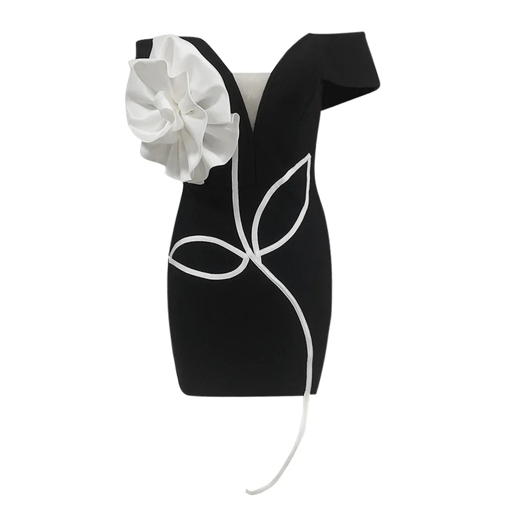 신상 여성 섹시 오프숄더 플로럴 바디콘 미니 밴디지 드레스 연예인 패션 이브닝 파티 레드카펫 드레스