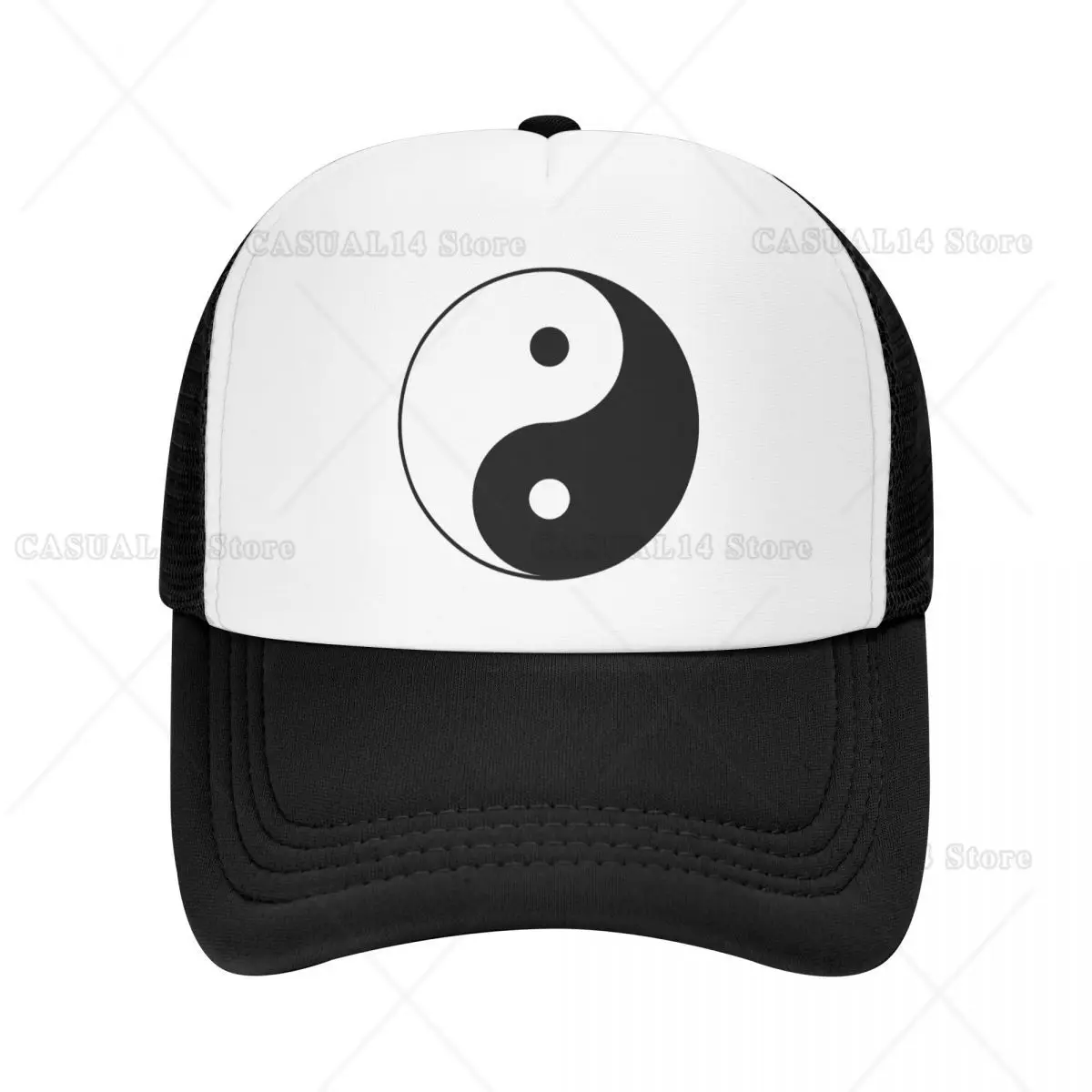 

Unisex Yin Yang Symbol Trucker Hat Adult Peace Serenity Harmony Adjustable Baseball Cap Sun Protection Snapback Caps