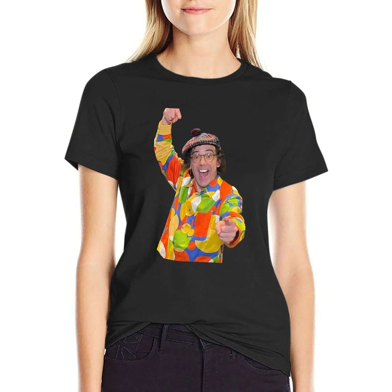 Nardwuar Human Serviette Cutout Excited Happy Interview Hip Hop Rap T-Shirt funnys cropped t shirts for Women