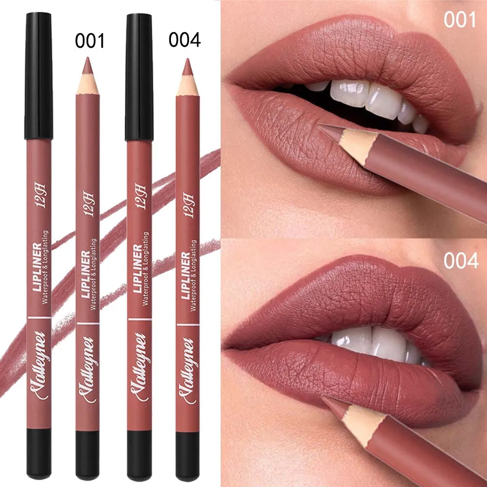 2 szt./zestaw Matowych Kredek do Ust Jedwabista, Długotrwała, Wodoodporna Pomadka w 2 Różnych Popularnych Kolorach do Codziennego Makijażu Ust.