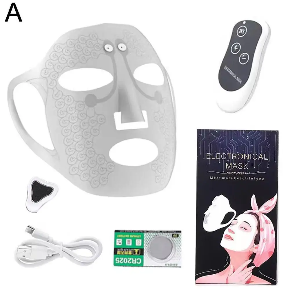 Electronic Facial Mask Face Lifting Vibration Massager Face Mask Beauty Machine Skin Moisturize Anti Wrinkle Mask