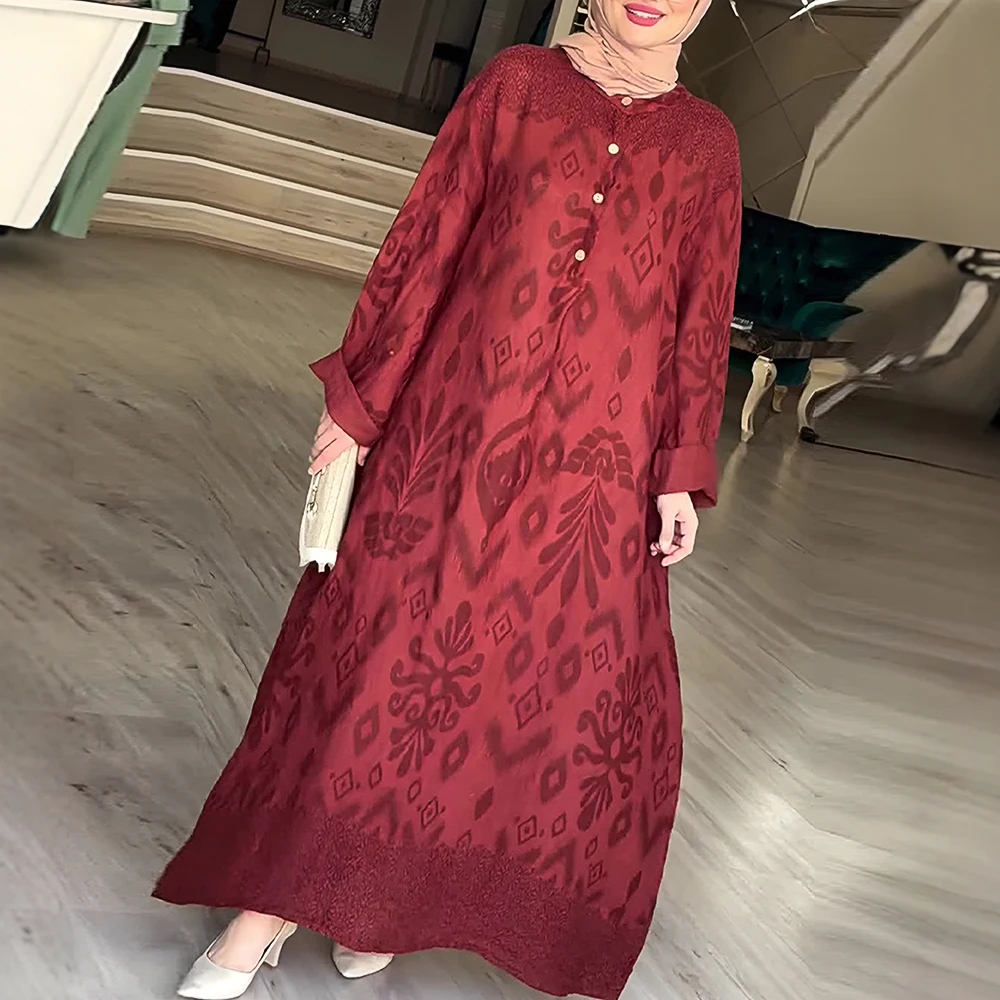 فستان نسائي بأكمام طويلة، فستان خريفي جديد مطبوع من أوروبا والولايات المتحدة