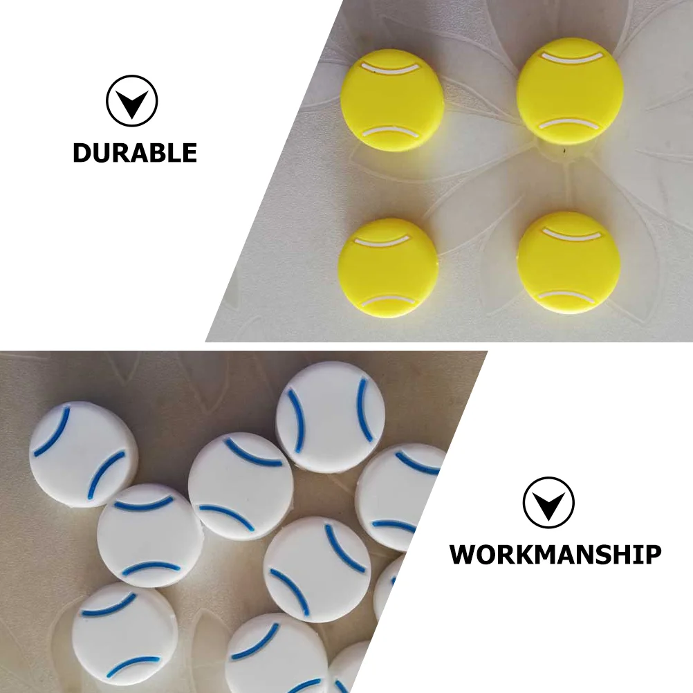 4 Pcs Damping Tennis Shock Absorber Man Grip Tape Silica Gel Squash Racket Vibration Dampener