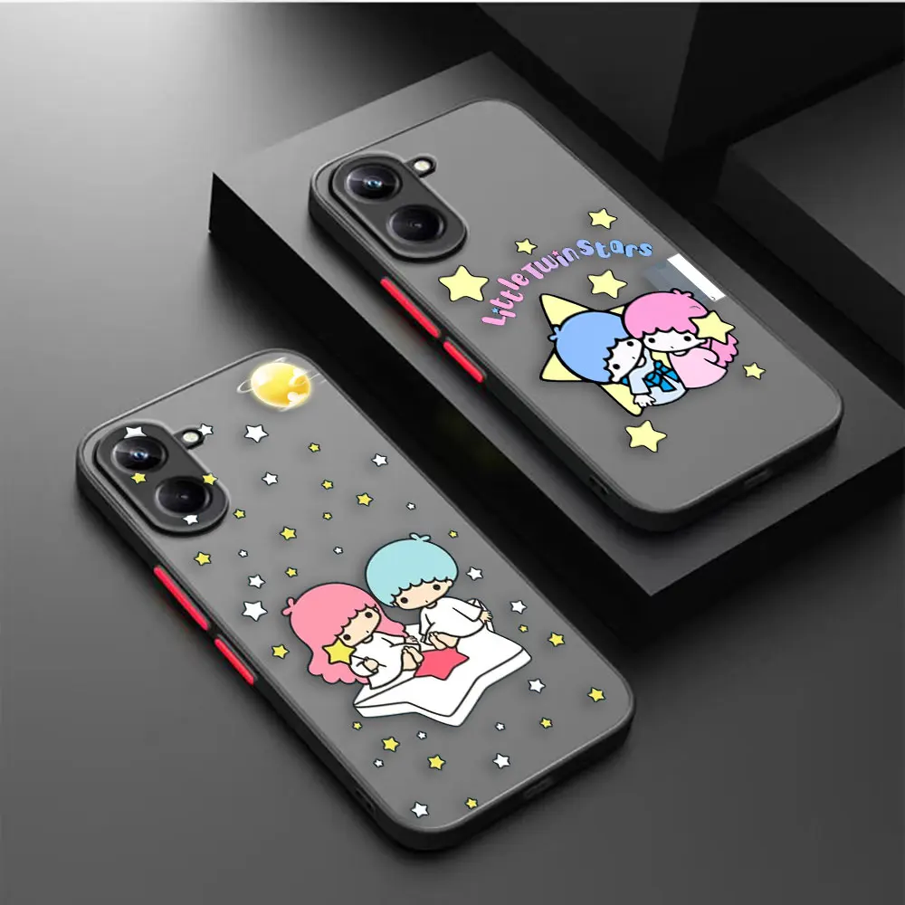 Matte Phone Case for OPPO Realme 11 10 9 9I 8 8I 7 7I 6 5 FIND X3 X5 PRO 4G 5G Case Funda Japanese S-Sanrio Little Twin Star