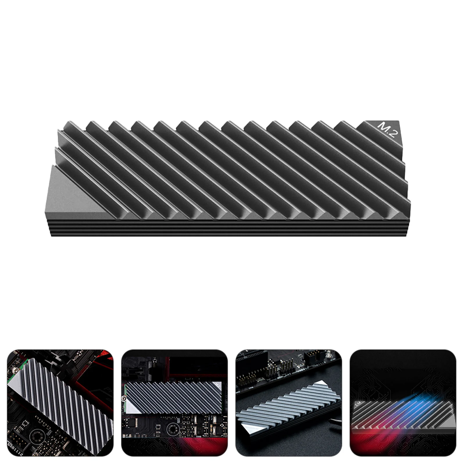 

Ssd Heat Sink 2280 M.2 Aluminum Cooler Fin With Thermal Pad For Solid State Drive Cooling Metal Heating Sink Computer Accessory