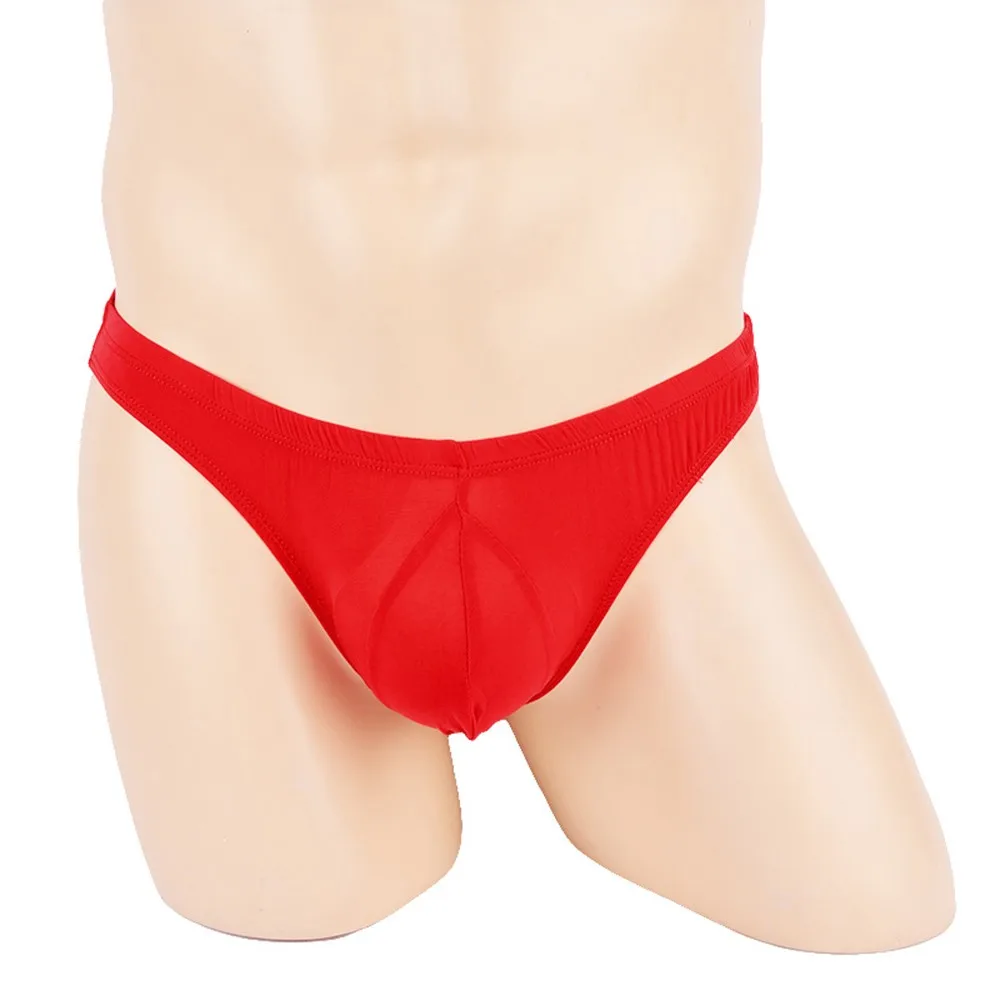 Men's Panties Ice Silk Briefs Bikini Underwear Stretch Ruched Back Thong Lingerie Gay Sissy Pouch Underpants Breathable Knickers - Image 3