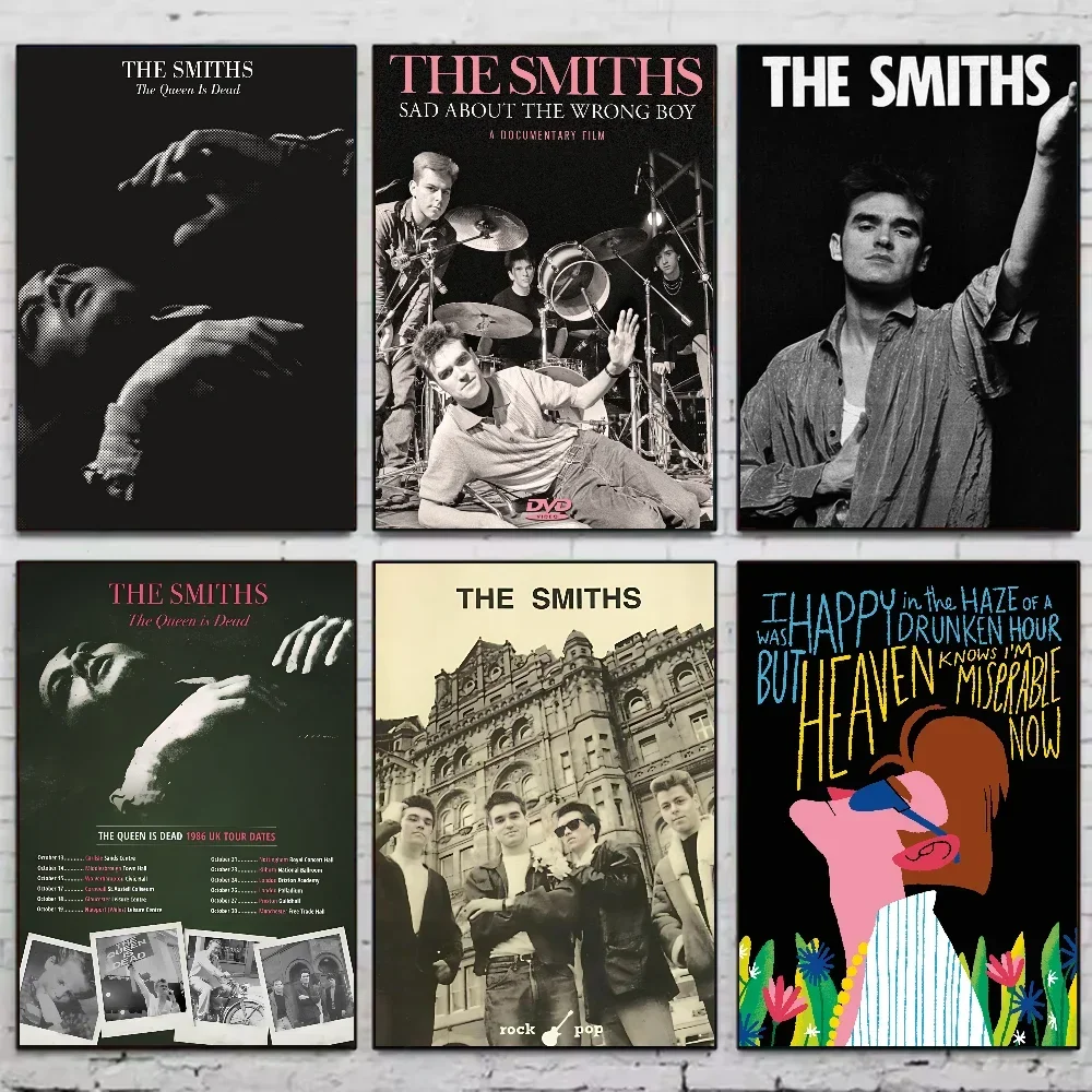 Póster de banda de Rock The Smiths, pintura en lienzo impresa de estética minimalista para sala de estar, decoración moderna del hogar