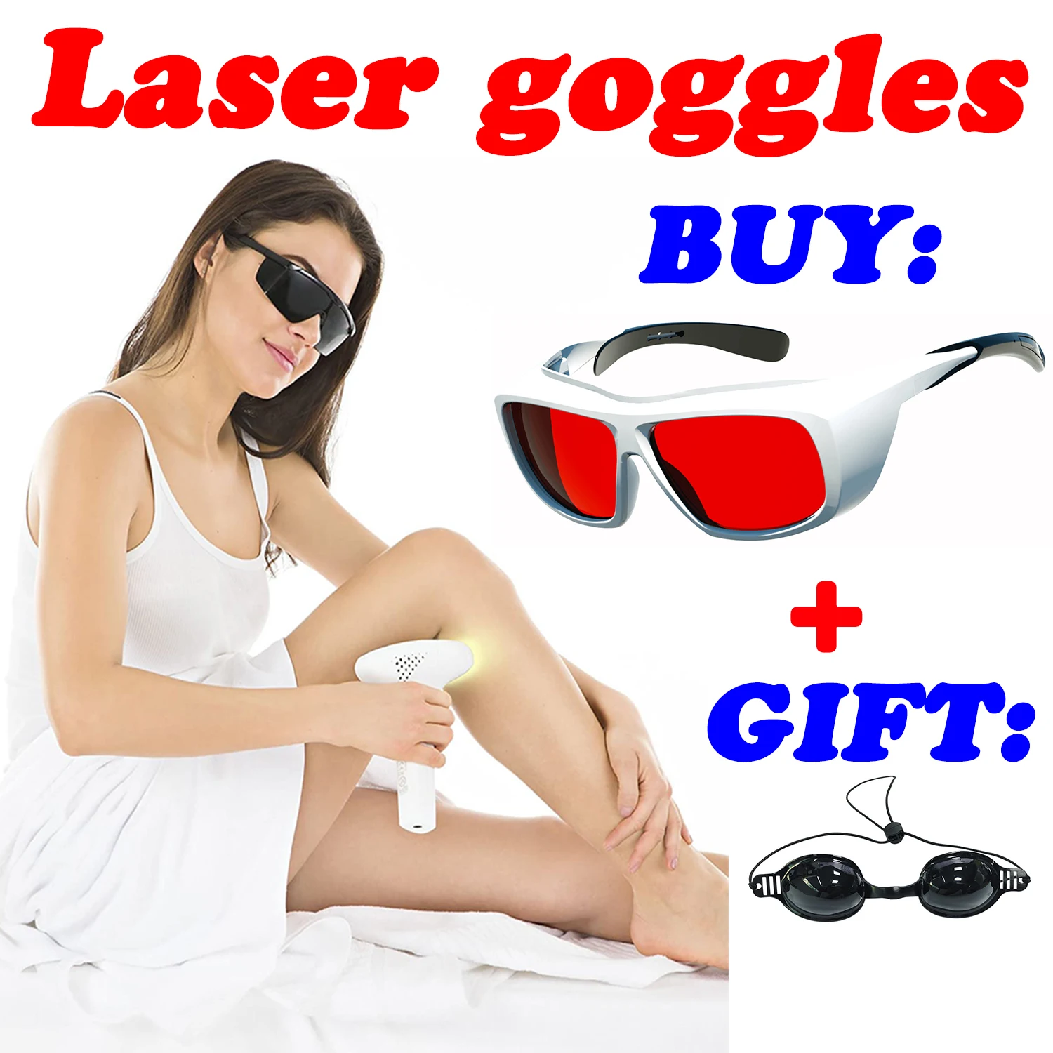

ipl glasses 1064 532 200-2000 10600nm OD6 CO2 Laser Eye Protect Safety Glasses for Laser protection glasses LASER SAFETI GLASSES