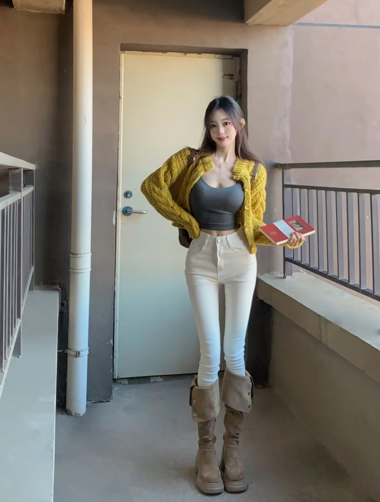 

High Waist Versatile White Denim Jeans Women's Autumn Winter New Style Elastic Slimming Tightening Butt Lifting Pencil Pants