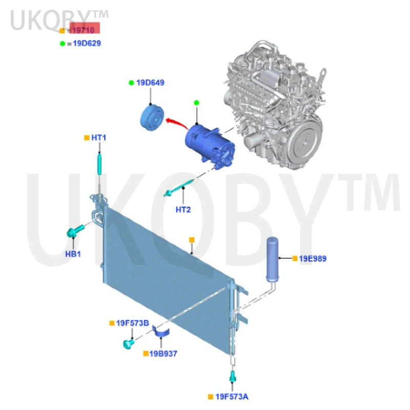 Wi ng Ti ge r 15. Fo x 15 1.5T/Wi ng Ti ge r 13 2.0 15 Heat dissipation network EJ7H19710AC