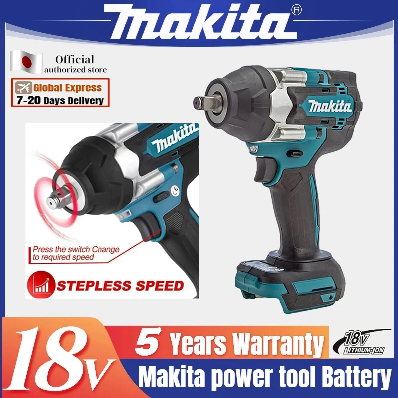 

Original 18V 6A Makita DTW700 Brushless Electric Wrench Cordless Drill Screwdriver Large Torque Power Tools Torque Wrench New