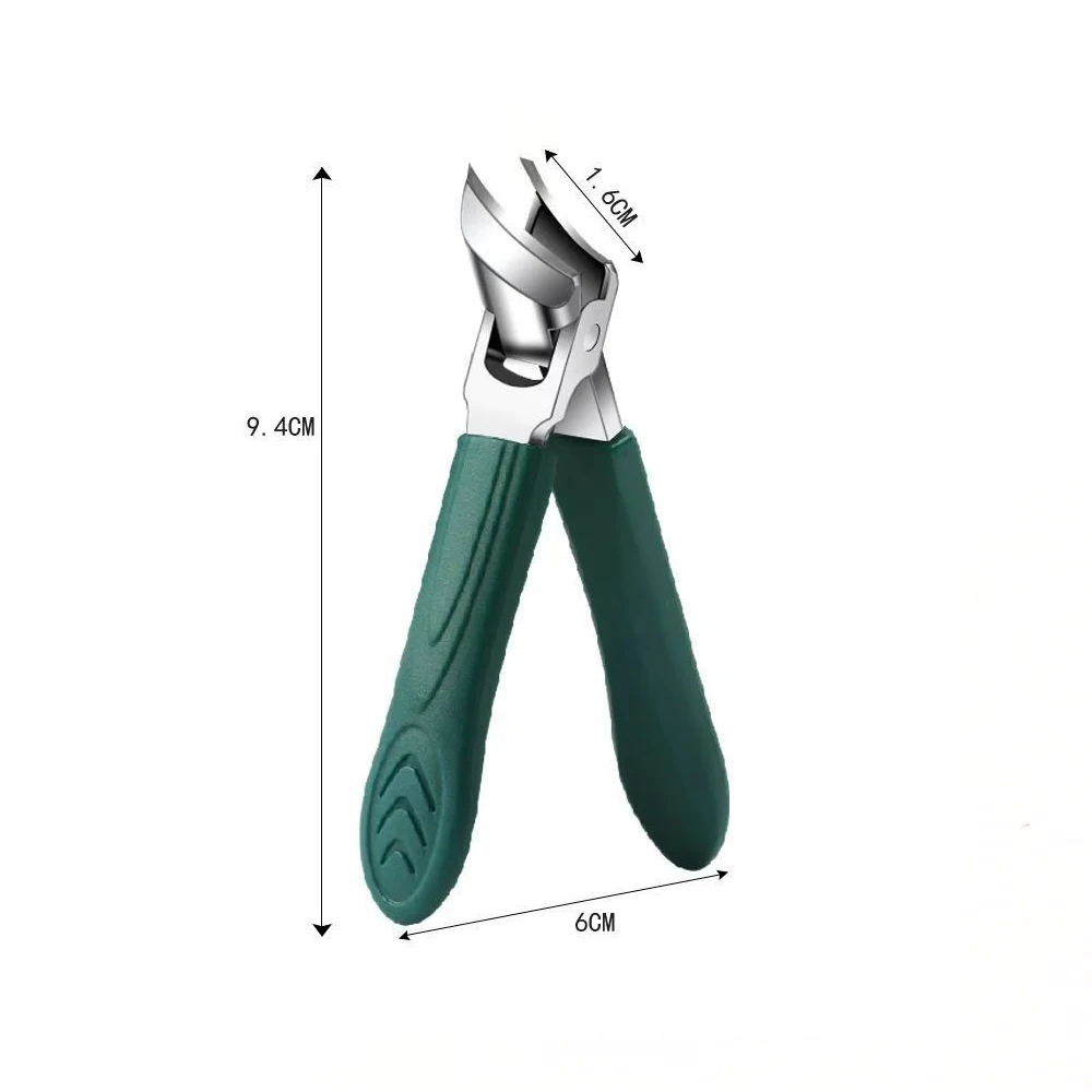 Tagliaunghie smussate con becco d'aquila Manico lungo Ganascia larga curva Anti-spruzzi Dita per unghie incarnite inclinate per anziani
