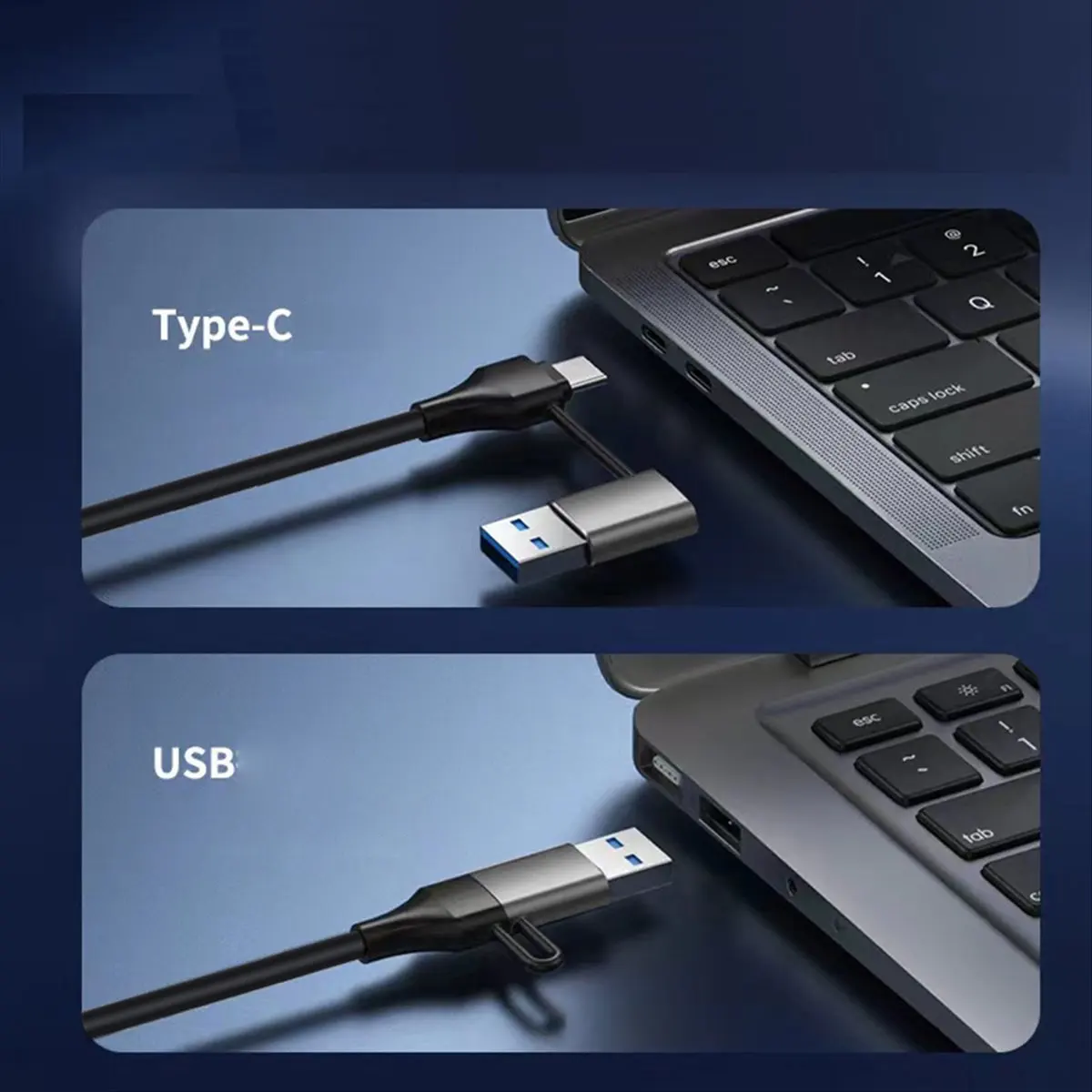 USB/USB C Video Capture Card with HD 4K to Type C USB 3.0 Audio Video Converter Computer Laptop Smartphone Monitoring
