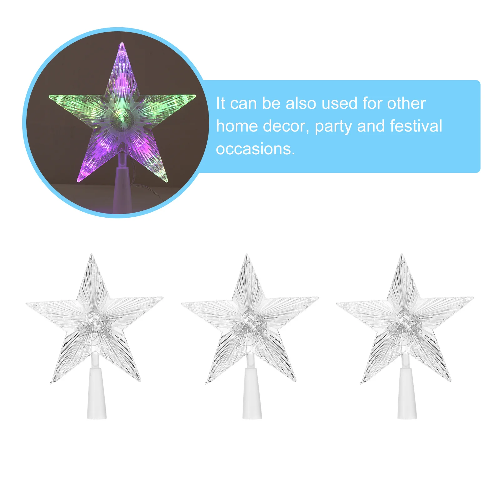 

Five Pointed Star Christmas Tree Lamp Golden Tree Topper for Home Mall Store Festival Party Decorative Christmas Star Ornament