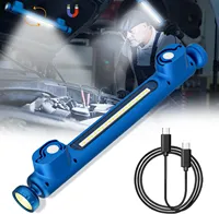 6000mAh Work Light 2500Lumen LED Flashlight Magnetic USB Rechargeable Lamp with Hooks for Camiping Car Repair Inspection Outdoor