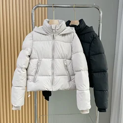 2024 Autumn And Winter New Women's Clothing With Laminated Insulation And Versatile Hooded Cotton Jacket Jacket