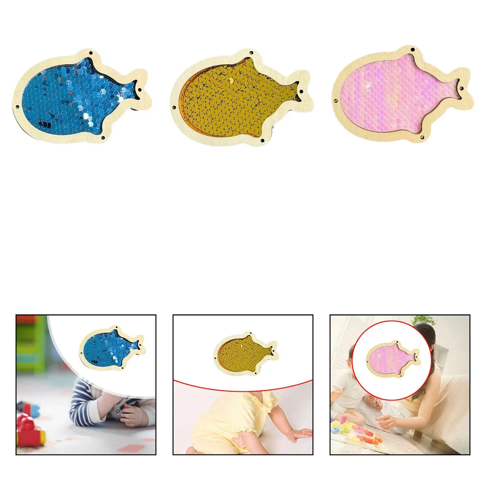 DIY Placa ocupada parte peixe lantejoulas brinquedo montessori para meninos meninas presente de feriado