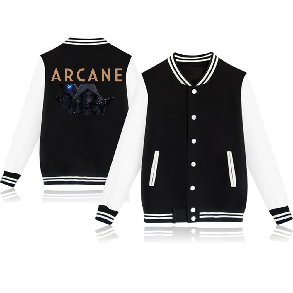 Jinx Aracne Season 2 Color Blocked Sleeved Baseball Jacket Classic Style