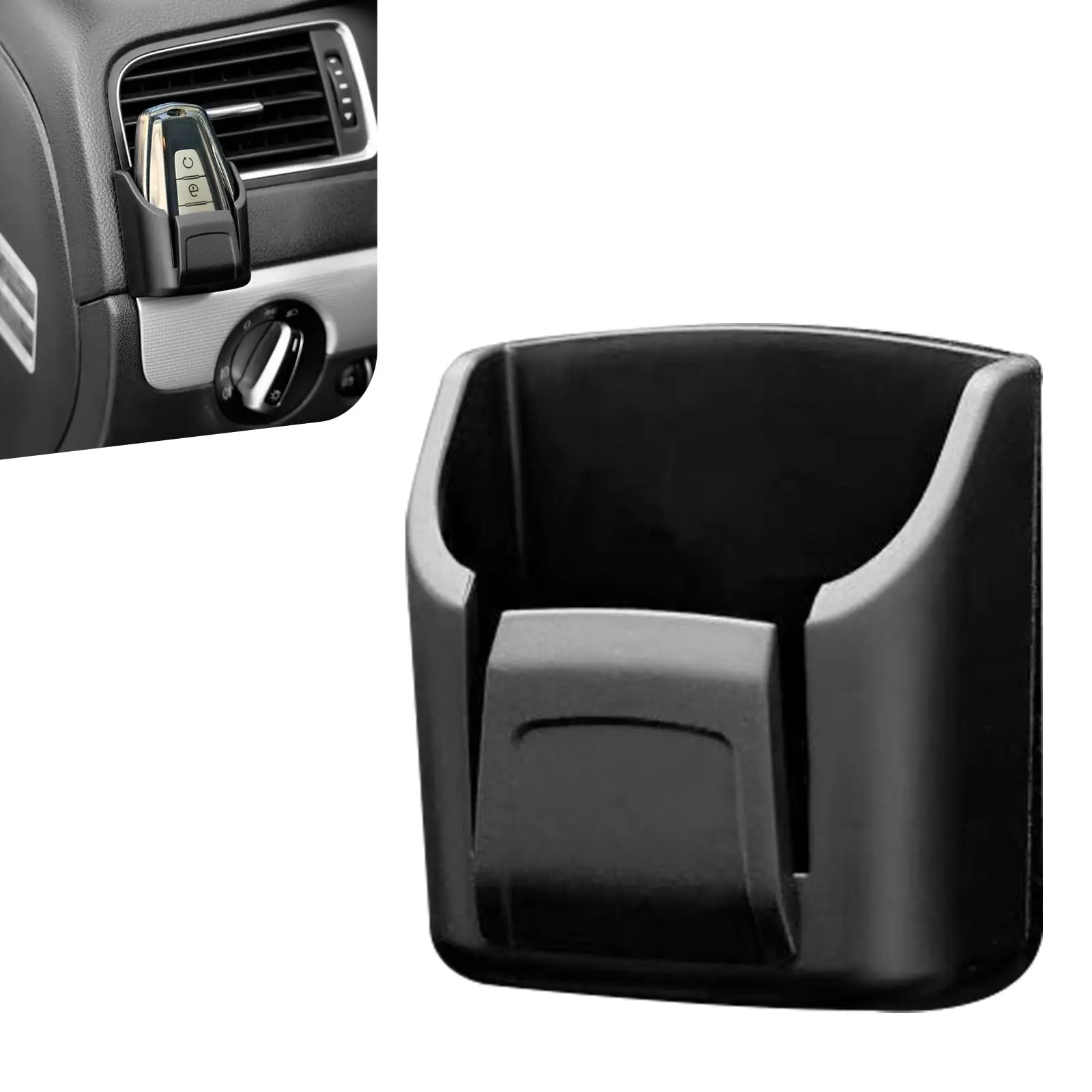 Suporte universal para chave de carro, clipe para interior do carro, caixa de armazenamento, organizador de painel, montagem adesiva para cartão, rack de chave