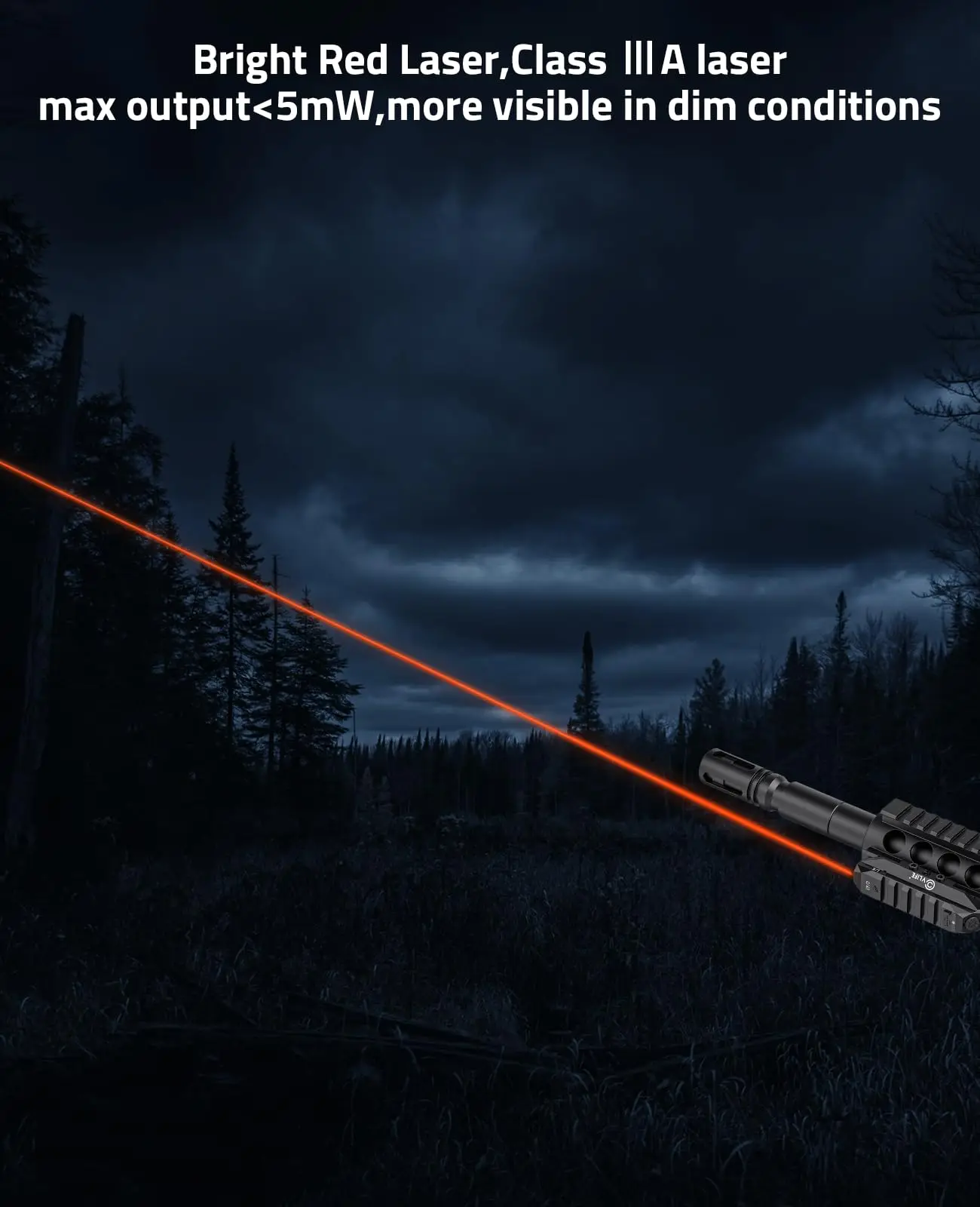 CVLIFE Red Laser Sight Low Profile Rifle Sighting Rechargeable with Strobe Mode for Picatinny Additional Rail Design Hunting view 6