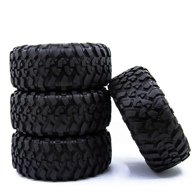 AS96-12PCS 118MM 1.9 Rubber Tires Tyres Wheel For 1/10 RC Crawler Car Axial SCX10 90046 AXI03007 Traxxas TRX4 D90 Tamiya CC01