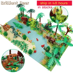 Jurassic Dinosaur Building Blocks Brinquedos para Crianças, Mundo, Árvore, Floresta, Animais, Figuras de Ação, Cidade, DIY, MOC Bricks, Compatível, Novo