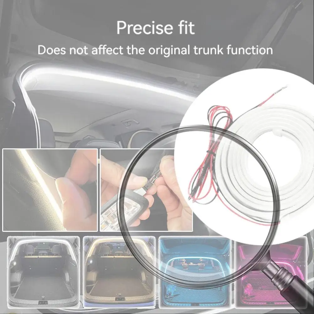 

Self-Adhesive Car Trunk Ambient Lighting Strip LED Auto Sensor Tail Box Light Strip Multifunction for Sedan SUV Hatchback Pickup